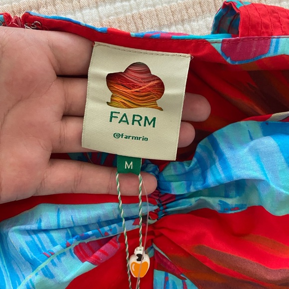 Farm Rio Sweet Jungle Red Midi Dress - Picture 4 of 9